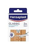 Hansaplast Classic Pflaster (2 m x 6 cm), zuschneidbare Wundpflaster mit extra starker Klebkraft &...