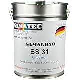 SAMATEC Bodenfarbe Fliesenfarbe Kellerfarbe Bodenbeschichtung matt - SamaLkyd BS31 1Kg/5m² (Beige)