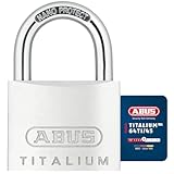 ABUS Vorhängeschloss Titalium 64TI/45 - Kellerschloss mit Schlosskörper aus Spezial-Aluminium -...