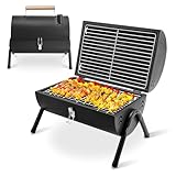 DOKKOME BBQ Grill Tragbar Grill Holzkohlegrill Klappbar Camping Grill Doppelseitig Räuchergrill...