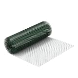 Wiltec Maschendrahtzaun Grün 1x10 m 100 cm Höhe 0,9 mm Stärke 12x12 mm Maschengröße,...
