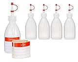 Octopus 5 x 100 ml Quetschflaschen, Spritzflaschen aus LDPE mit Tropfverschluss, Garnierflaschen,...
