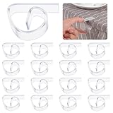 Nogeqi 12 Stück Kunststoff Tischdeckenklammern Transparent Tischklammern für Dicke Tische,...