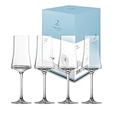 ZWIESE GLAS Grappaglas Echo (4-er Set), moderne Schnapsgläser mit Stiel für Grappa,...