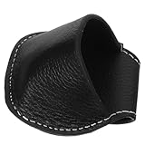 Sosoport Billardkreidehalter PU Leder Schwarz Kompakter Chalkbag für Queue Stoßpräziser...