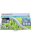 Gardena Liano Life Textilschlauch 1/2 Zoll, 15m Set: Hochflexibler Gartenschlauch aus Textilgewebe,...