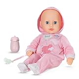 BABY born Hannah Spiel mit mir - Babypuppe mit 5 Funktionen - Weicher Stoffkörper inkl. Accessoires...