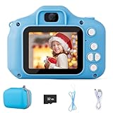 PTUI Kinderkamera - 1080P HD Digitalkamera für Kinder mit 2,0-Zoll-Bildschirm, 32G Speicherkarte,...