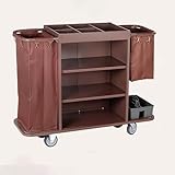 TFDRSEXVD Housekeeping-Wagen/Hotel-Lodging Gewerblicher Housekeeping-Wagen mit Taschen Gewerblicher...