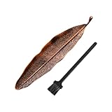 1 Stück Bronze Räucherstäbchenhalter Metall Blätter, Räucherstäbchenbrenner Ash Catcher, für...