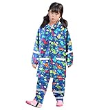 TYUSGH Kinder wasserdichte Jacke und Hose Set Mädchen Jungen Regenmäntel Druck Pfützenanzug...