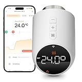 Heizkörperthermostat WLAN, Beok Thermostat Heizung Smart Thermostatkopf WiFi Heizungsthermostat...