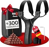 HITX® Zwille Steinschleuder Profi Bundle Set | Für Große Hände & Einfacher Clip-Technik |...