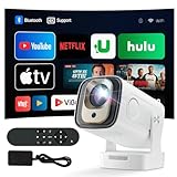 Mini Projector 4K 1080P Beamer 12000 Lumen 180° Dreh Videoprojektor Unterstützt 2.4/5G Dual WiFi6...