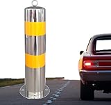 Edelstahl-Sicherheitspfosten Für Einfahrten,Parkplatz-Absperrung Reflektierendes Klebeband...