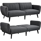 Yaheetech Verstellbares Schlafsofa Klappsofa mit Schlaffunktion Modern 3-Sitzer Sofa mit Armlehne...