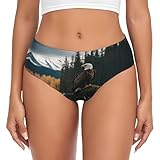 HUIopq Damenunterwäsche mit fliegendem Adler-Aufdruck, Stretch-Slip, hautfreundlich, für den...