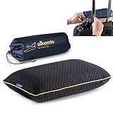 alkamto Reisekissen-Campingkissen-ergonomisches Memory-Schaum-Kissen mit temperaturregulierendem...