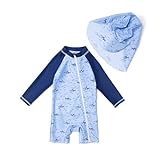 ADAVERANO Baby Jungen Repreve® Recycelter Badeanzug/Sonnenanzug UPF 50+ Einteiliger...