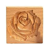 Keksform DIY Biscuit Backform Holz 3D Rose Presse Stempel für Partyhochzeit, Keksform