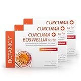 BOTANICY Curcuma + Boswellia forte - Kurkuma Weihrauch Kapseln mit Markenrohstoff NovaSOL - Plus...