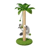 Dohump Kratzstamm, 78cm Kratzsäule für Katzen, Natürlichem Sisalseil Kratzbaum, Zwei Interaktiven...