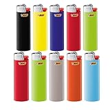 10 Stück Feuerzeuge Neutral mit Zündstein BIC Maxi J26