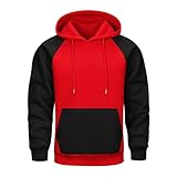 DBMZV Weihnachten Herren Hoodie Plüsch Pullover mit Kängurutasche Fuzzy Plüsch Teddy...