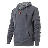 Kapuzenjacke Herren Mit Reißverschluss, Hoodies Für Herren Half Zip Sweatshirt Herbst Und Winter...