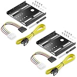 deleyCON 2x Einbaurahmen für 2,5' Festplatten SSD's auf 3,5' Adapter Wechselrahmen Mounting Frame...
