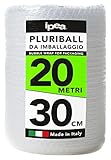 IPEA Luftpolsterfolie für Verpackung und Versand – Rolle 20 Meter x 30 cm – Made in Italy –...