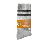 Joyxien 5 Paar dicke Wintersocken aus Wolle, dicke warme Kaschmir-Strümpfe, Grau, EinheitsgröÃŸe