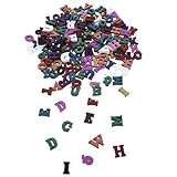 TOPPERFUN 200 Stück Teiliges Holzbuchstaben Hohe Natürliche Holzapplikationen Polierte Oberfläche...