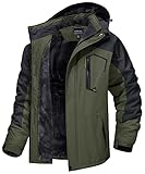 MAGCOMSEN Winterjacke Herren Wasserdicht Skijacke Winddicht Jacke Parka Übergangsjacke Fleecefutter...