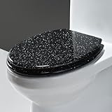 Glitzernder Toilettensitz, Toilettensitze aus funkelndem Kunstharz, Toilettensitz mit...