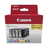 Canon Tinte - PGI-1500 C/M/Y/BK Original Drucker Farbdruckerpatronen - 4er-Pack (1 x Schwarz, 1 x...