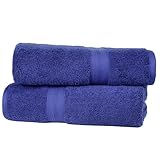 Amazon Basics 2 Bath towel for bathroom, Fade Resistant 100% Cotton Bath Towels, soft absorbent,...