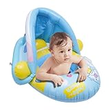 YIIFELL Schwimmring Baby, Baby Schwimmen Schwimmtrainer mit abnehmbarem Sonnendach, Kinderboot...