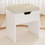 Devoko Hocker Schminktisch mit Stauraum, Sitzhocker gepolstert, Eitelkeit Hocker,Fußstütze...