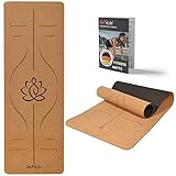 DH FitLife Yogamatte aus Kork & TPE, Gymnastikmatte 183 x 61 x 0,6 cm, Fitnessmatte rutschfest &...