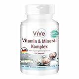 Vitamin & Mineral Komplex - 100 Kapseln, Multivitamin-Präparat für 100 Tage, nur 1 Kapsel täglich...