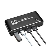 ASHATA KVM Switcher 2 in 1 Out, 8K@60Hz HDMI 2,1 KVM Schalter mit 2 USB 3.0 Anschlüssen für die...