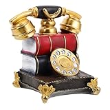 PartyKindom Retro Vintage Telefon Modell Dekoratives Altmodisches Festnetz Telefon als...