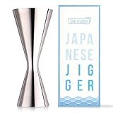 barmate Japanese Jigger, Messbecher aus Edelstahl mit Innen-Skala, max. 50ml/25ml, hochwertiges...
