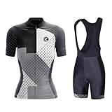 UGLY FROG nv24Hu Damen Atmungsaktiv Schnelltrocknend Fahrradtrikot Set, Outdoor Kurzarm...