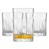SCHOTT ZWIESEL Whiskyglas Stage (4er-Set), geradliniger Tumbler für Whisky mit Relieff,...