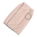 PHENOFICE 1stück Tragbarer Fleece Herren-badewickel Elastische Badematte Saugfähiger Badetuch-rock...