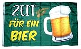 Fahne/Flagge Zeit für ein Bier 90 x 150 cm