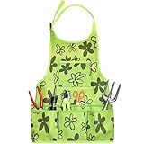 Oxford-Stoff Garten Schürze - 14 Taschen Wasserdichte Gartenschürze für Frauen mit Taschen -...