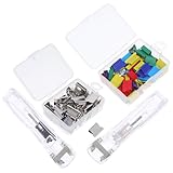 HOMOCONO Transparenter Wiederverwendbarer Hefter mit Starker Klammerfunktion für Schule und Büro...